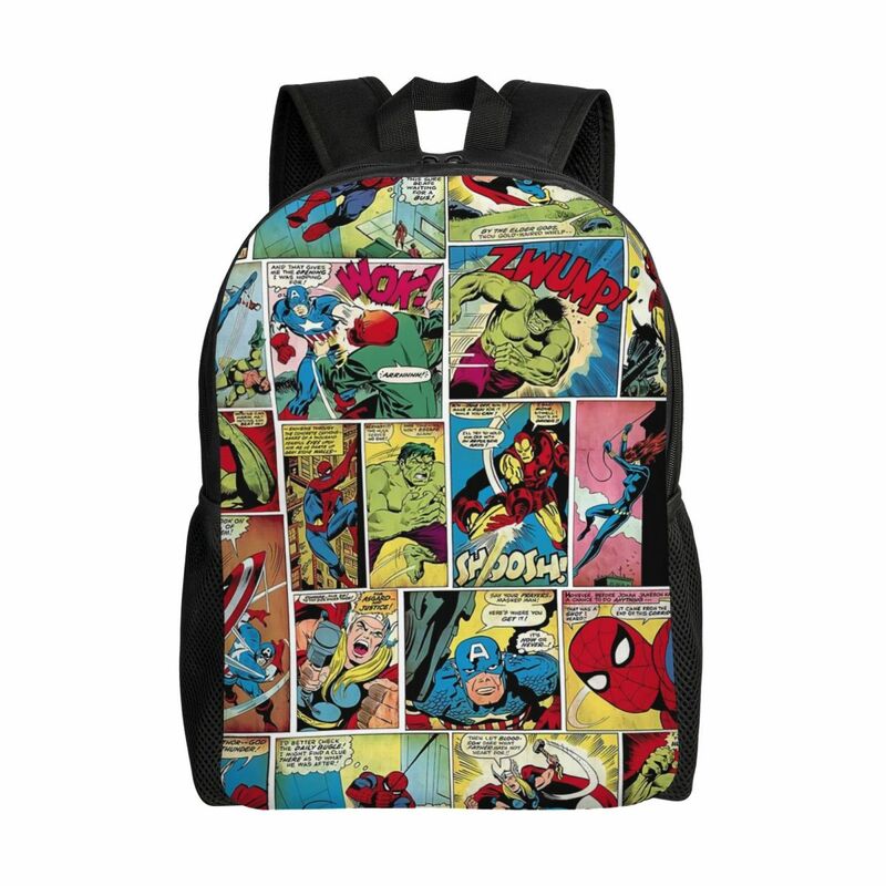 Custom Marvel Character Travel Backpack Women Men School Computer Bookbag Spider Man Superheros College Student Daypack Bags