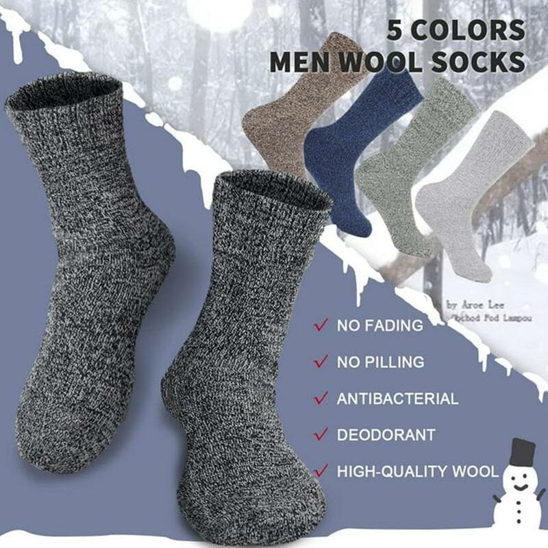 5 paia più calzini da uomo in velluto spesso tinta unita calzini invernali caldi spessi calzini da trekking calzini Casual morbidi per uomo I8m6