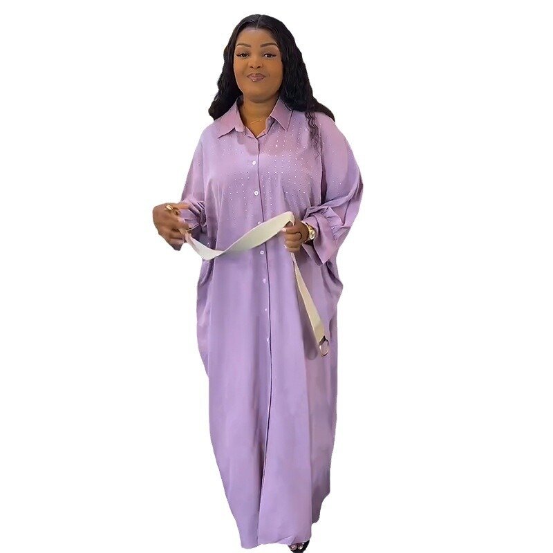 ชุดเดรสมุสลิมสไตล์อาหรับสำหรับผู้หญิงชุดเดรสยาวเสื้อผ้าแขนยาวสไตล์อาหรับไก่งวงสไตล์แอฟริกัน