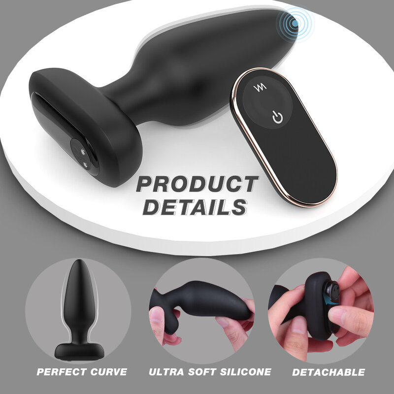 Rear court vibration anal plug (remote control version) male and female rear court masturbation sex toys