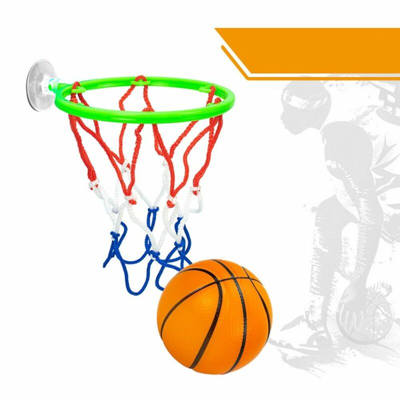 Plastic Funny Basketball Hoop Toy Kit Sports Game Toy Sensory Training Basketball No-punch Mini Exercise