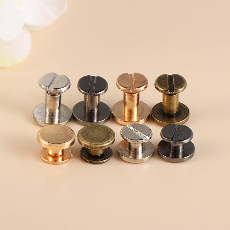 10sets Copper Leather Craft Belt Wallet Solid Brass Nail Rivets Screws Cloth Button decoration nail