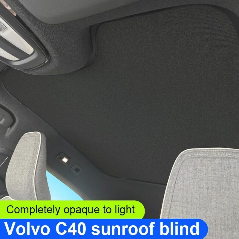 Car heat insulation Sunroof Sunshade Covers For VOLVO C40 2022 2023 2024 Heat Insulation Skylight Sunshade Buckle Sun Shades