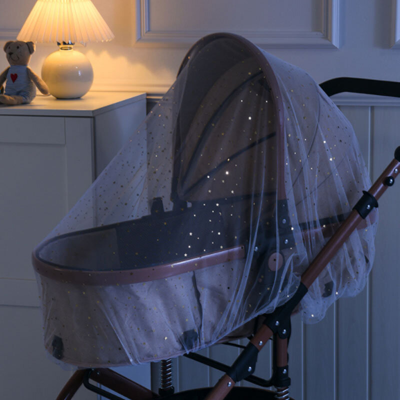 Carrinho de bebê Mosquito Net Pushchair Carrinho Insect Shield Net Mesh Safe Infantes Proteção Mesh Cover Acessórios carrinho de bebê