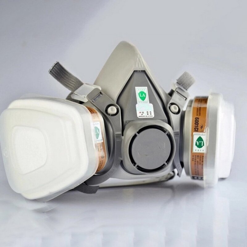 7pcs Organic Vapor Full Face Respirator Mask Gas Mask Paint Pesticide Chemical Formaldehyde  Respiratory Protection