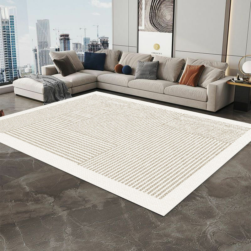 Tapis géométrique moderne en cachemire lea pour salon, tapis de chambre simple épaissi, ménage, polymères de sol, laine de bain, salon