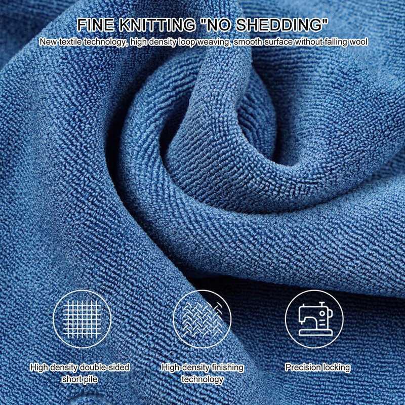 High-end Microfiber Car Wash Towel Soft Drying Cloth Car Body Towels Double Layer Plush Thicken Water Absorption Car Rag