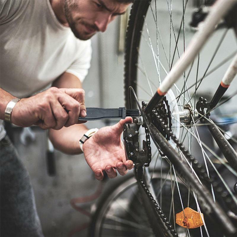 Cepillo de limpieza de cadena multifuncional para bicicleta de carretera, herramienta práctica de limpieza de cadena