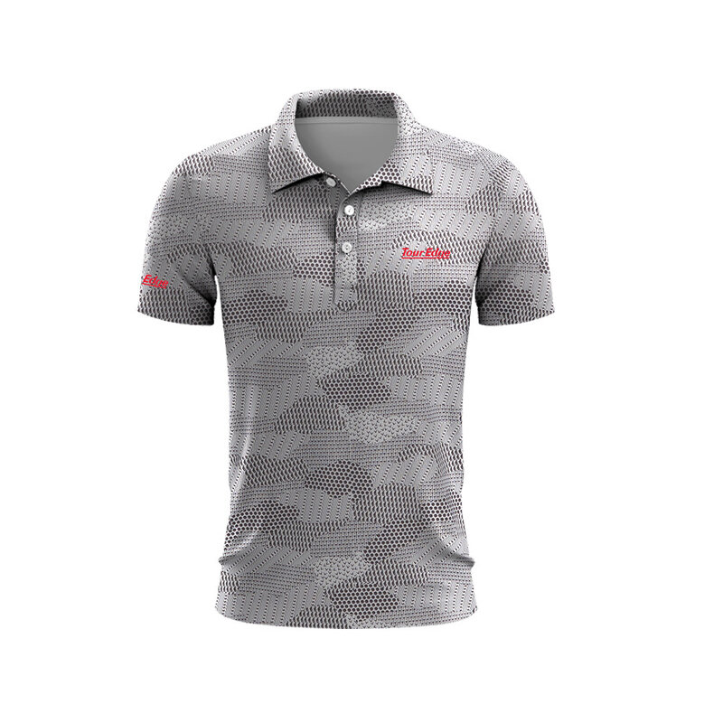 T-shirt de golf léger à séchage rapide pour hommes, haut de club de golf, chemise polo à boutons, vêtements de salle de golf College, été