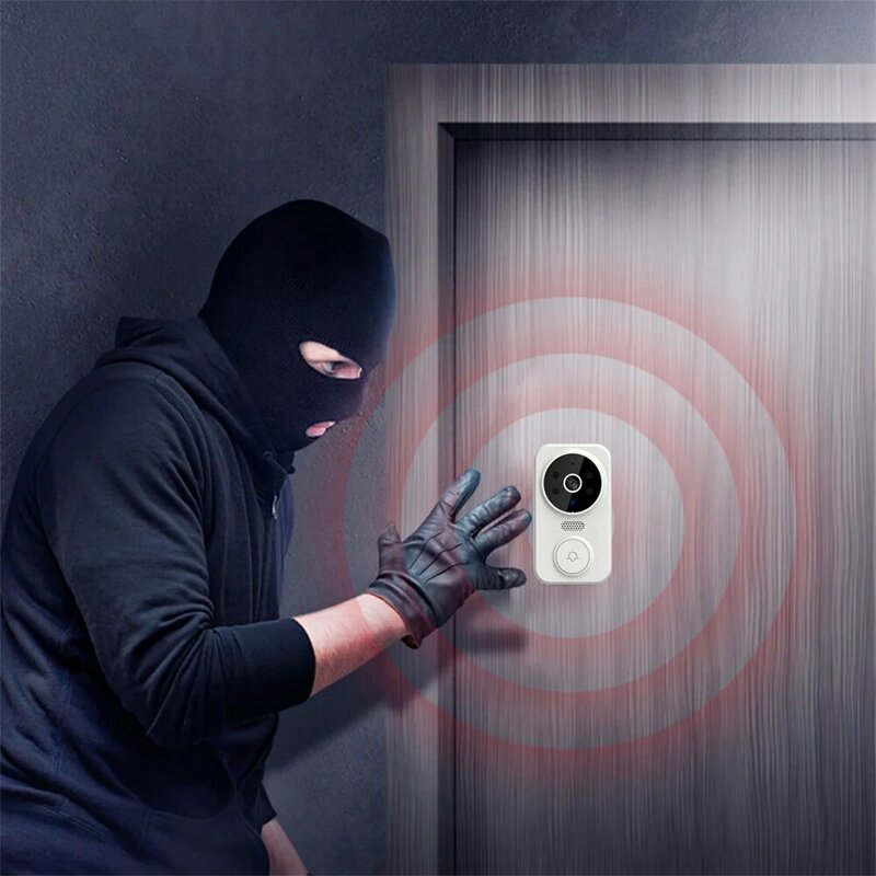 กริ่งประตู M8แบบสองทิศทางอัจฉริยะระบบอินฟาเรดตรวจสอบระยะไกลระบบรักษาความปลอดภัยกริ่งประตูวิดีโอ Wi-Fi