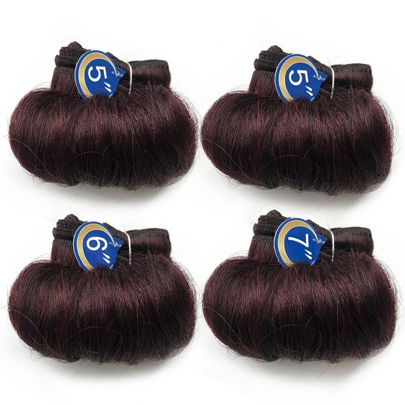 99j Curly Human Hair Bundles Brazilian Weaving Bouncy Curly Hair Extensions 3/4 Bundles Deals Hair Ombre Colored Bundles T1B30