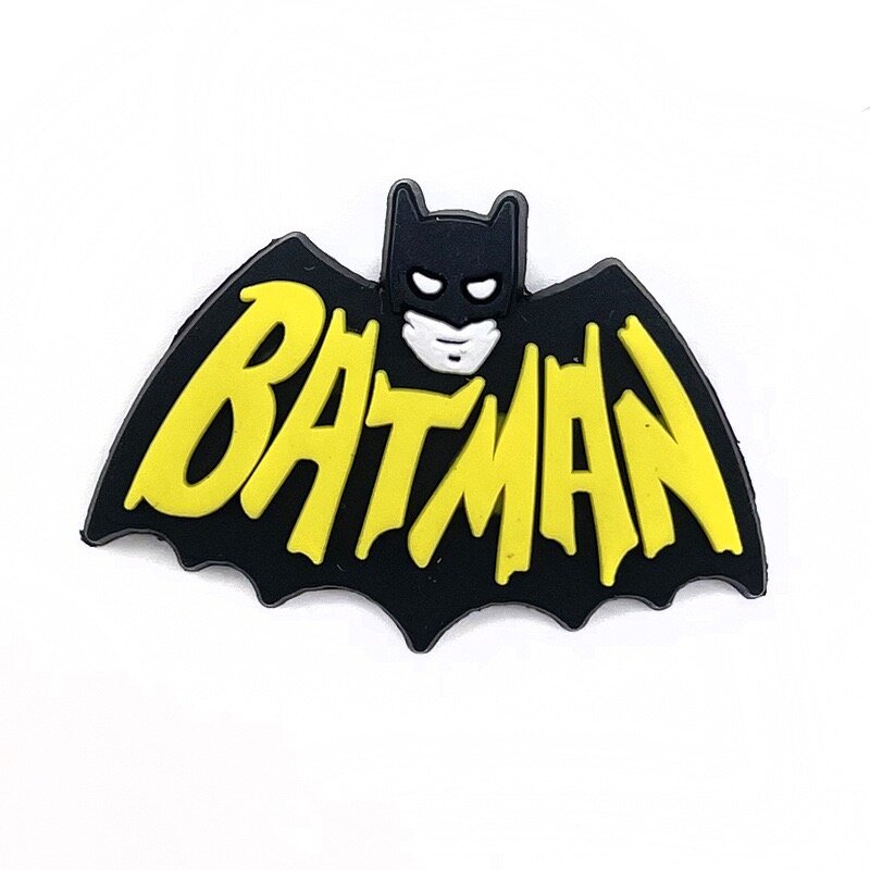 BEAST KINGDOM-DC Batman Sapato PVC Charme Acessórios, DIY Sapato Fivela Decoração, Crianças Croc Encantos, Presente Do Partido Do Miúdo, 1-8Pcs