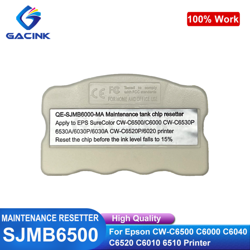 SJMB6500 Resetter Chip scatola di manutenzione 33 s021501 per Epson ColorWorks CW-C6500 CW-C6000 CW-C6530P CW-C6530A CW-C6520P CW-C6020
