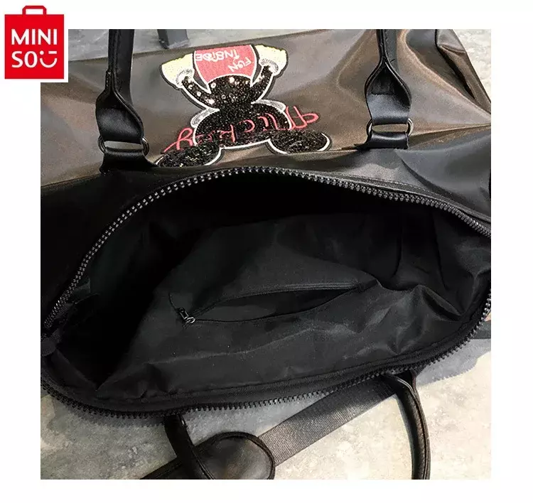 Модная Портативная сумка MINISO с блестками Disney, чемодан для студентов, вместительная спортивная сумка для фитнеса и йоги