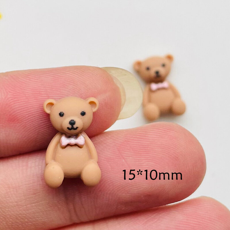 20 Pcs New Cute Mini Kawaii Cartoon Butterfly Junction Bear Resin Scrapbook Manicure fai da te accessori per forcine da sposa Craft