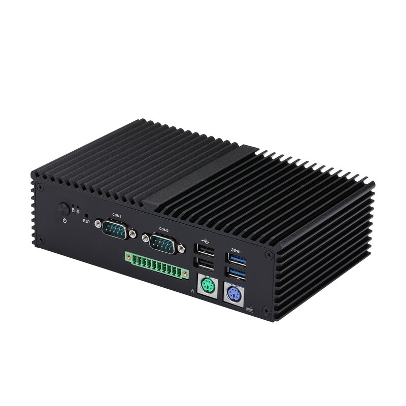 Бесплатная доставка, промышленный компьютер J6412, постоянный ток, 12 В, двойная локальная сеть, 6 RS232 COM DDR4, ОЗУ, мини-ПК