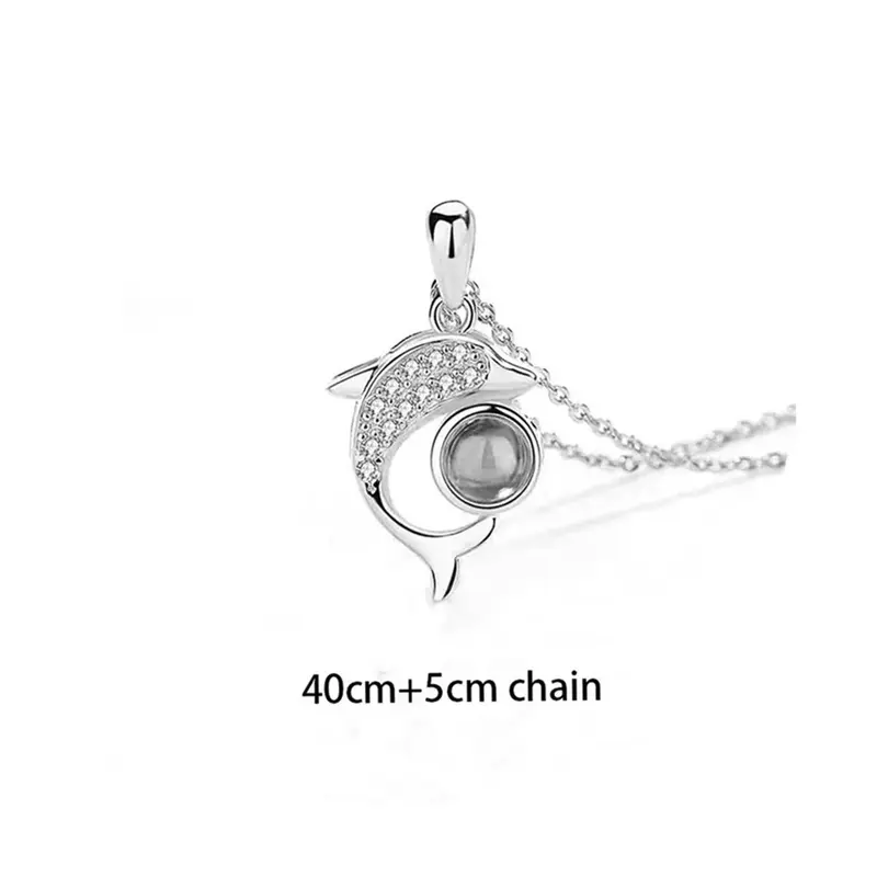 100 Talen Ik Hou Van Je Ketting Hart Hanger Bruiloft Romantische Geheugen Projectie Ketting Voor Vrouwen Meisje Vriendin Dames Geschenken