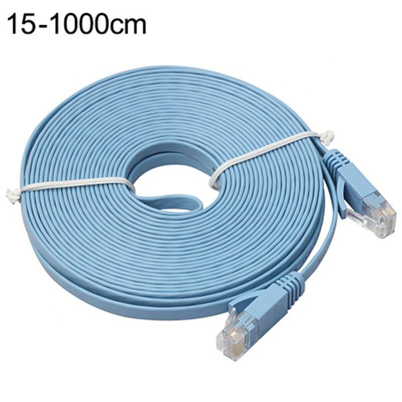 Kabel LAN jaringan Ethernet Gigabit datar, kabel Router Patch UTP kecepatan 0.5-15m CAT6