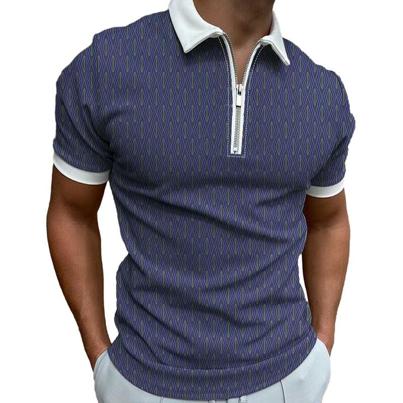 Tee T Shirt Lapel Men Fashion Holiday Print Regular Short Sleeve Slight Stretch Soft Stylish Summer Top Vacation