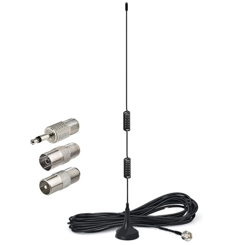 50 ohm am/fm antena receptor estéreo receptor de cinema em casa sintonizador base magnética antena de rádio fm para vídeo áudio interno
