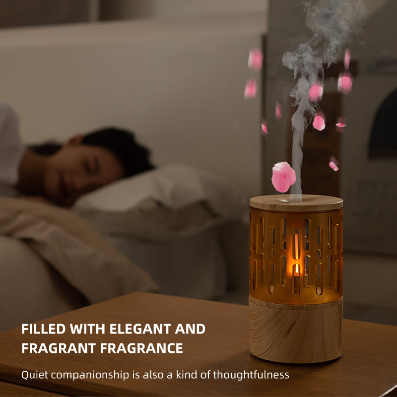 샤오미 불꽃 아로마 테라피 기계, 작은 집 침실, 조용한 촛불 분위기 조명, 아로마 테라피 가습기, 2024 정품