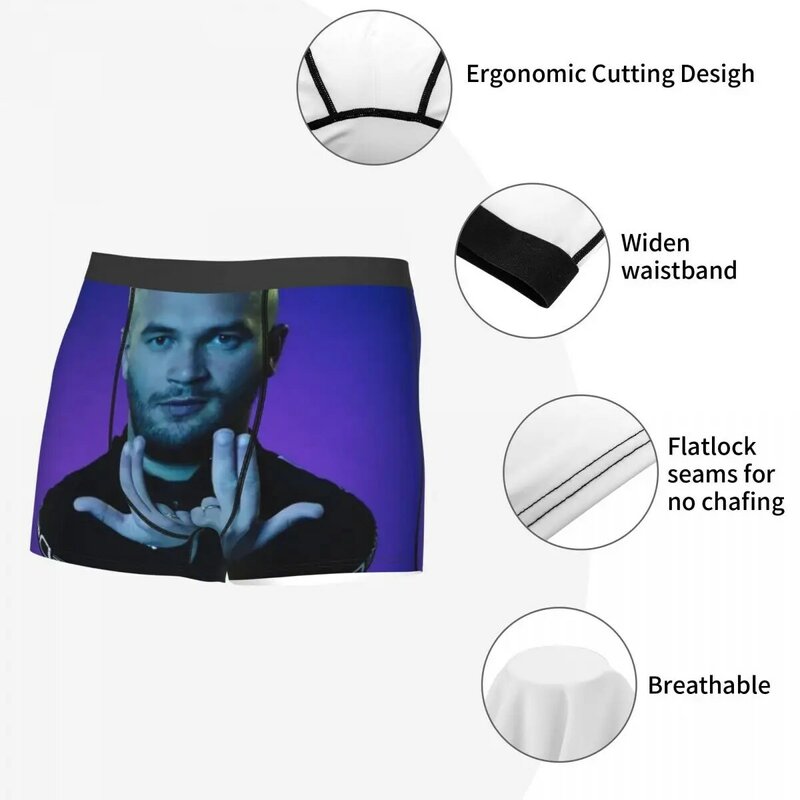 Benutzer definierte Neuheit Französisch Rapper Jul Boxer Shorts Höschen männliche Unterhose atmungsaktive Slips Unterwäsche