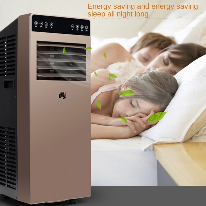 Compresor de aire acondicionado portátil, refrigeración y calefacción, aire acondicionado de habitación de alquiler frío, sin máquina externa, instalación gratuita