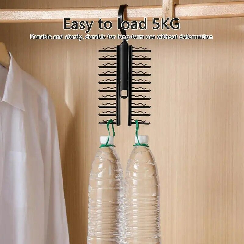 Rack de armazenamento rotativo para gravata, organizador gravata, ganchos de guarda-roupa, grande capacidade, cinto, grampo do armário, 20 linhas
