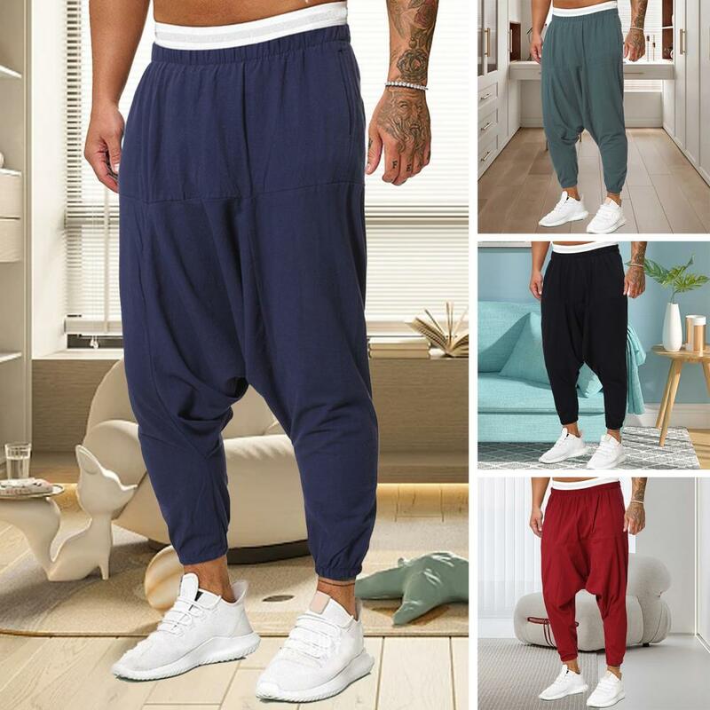 Pantalones de chándal transpirables para hombre, pantalones cruzados, cómodos y holgados, Deportivos