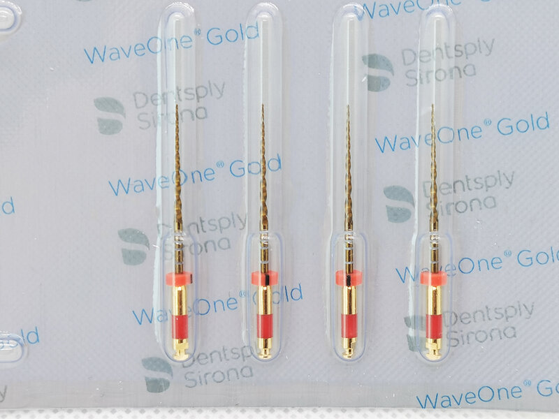 Dental Rotary Wave One Gold Files, Niti Heat Activation, uso de dentista flexível endodôntico para canal radicular, 10 pcs