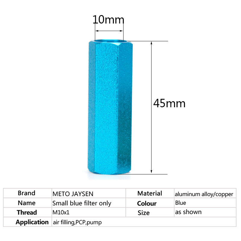 Filtro de bomba de mano de alta presión, separador de agua y aceite pequeño, rojo, azul, dorado, 30mpa, 4500psi, rosca M10x1