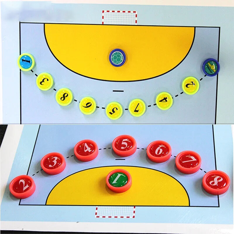 Tablica taktyczna do piłki ręcznej Online dwustronne tablice sportowe przenośna składana do trenowania koszykówki planszowa ze schowkiem na planszę