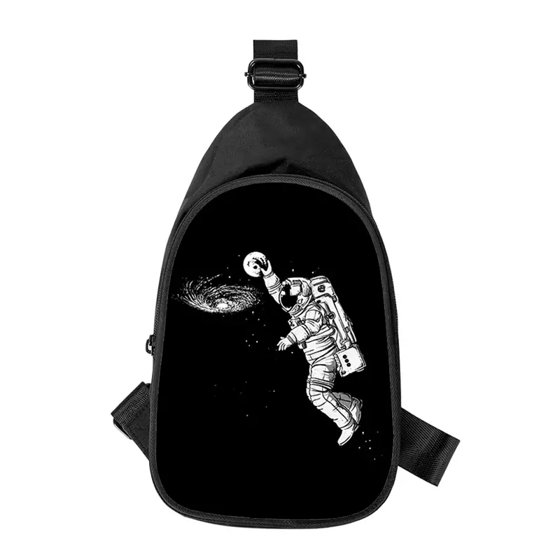 Новинка, креативная Мужская нагрудная сумка через плечо с изображением космоса и астронавта, женская наплечная сумка по диагонали, школьная поясная сумка для мужа, Мужская нагрудная сумка