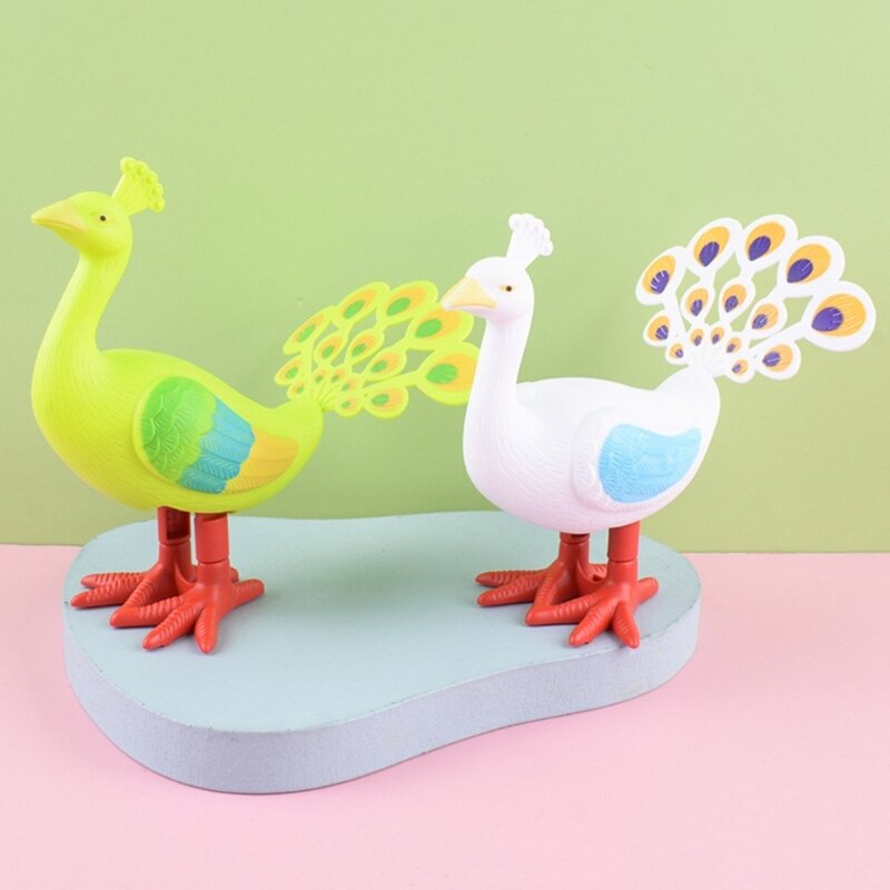 Mini uccello giocattolo a carica Simpatico giocattolo pavoni forniture per feste per bambini Giocattolo a orologeria