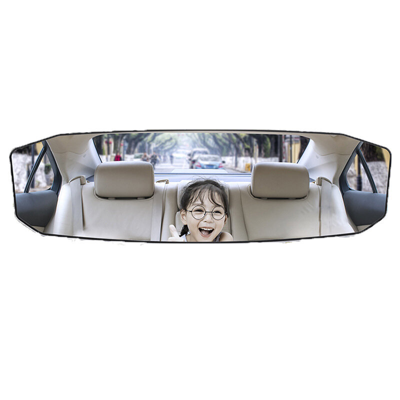 Зеркало заднего вида автомобиля с широким углом обзора и увеличенным внутренним отражением
