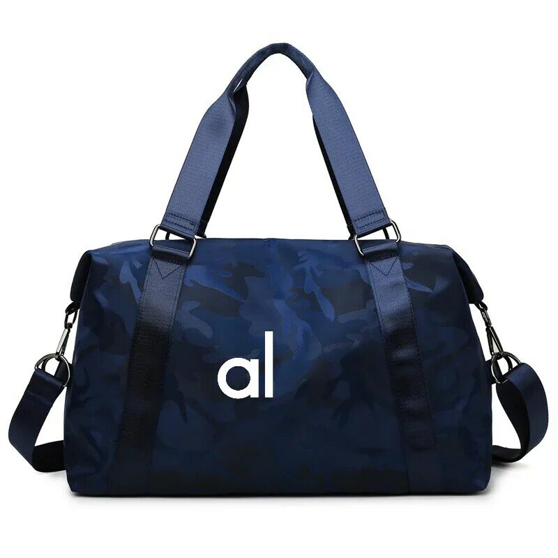 AL Yoga tas portabel kebugaran tahan air wanita, tas koper kapasitas besar basah dan kering terpisah, tas perjalanan jarak pendek