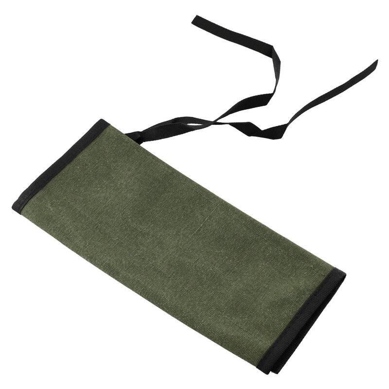 حقيبة أدوات عملية متينة ، حقيبة ربط محمولة ملفوفة ، ملحق معلق أخضر ، جيوب متعددة ، 33x27cm