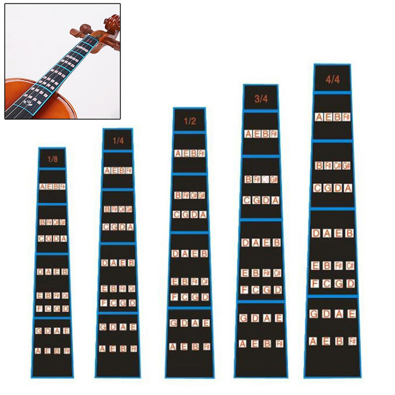 Stickers Violin Intonation Paper Wear-resistance 4/4 3/4 1/4 1/2 1/8 Accessories Beginners Guide Fingerboard Marker