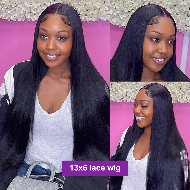 Hd 13x4 Lace Front Wig 30 40 Inch Straight Lace Frontal 13x6 Human Hair Wigs For Women Brazilian Transparent PrePlucked Lace Wig