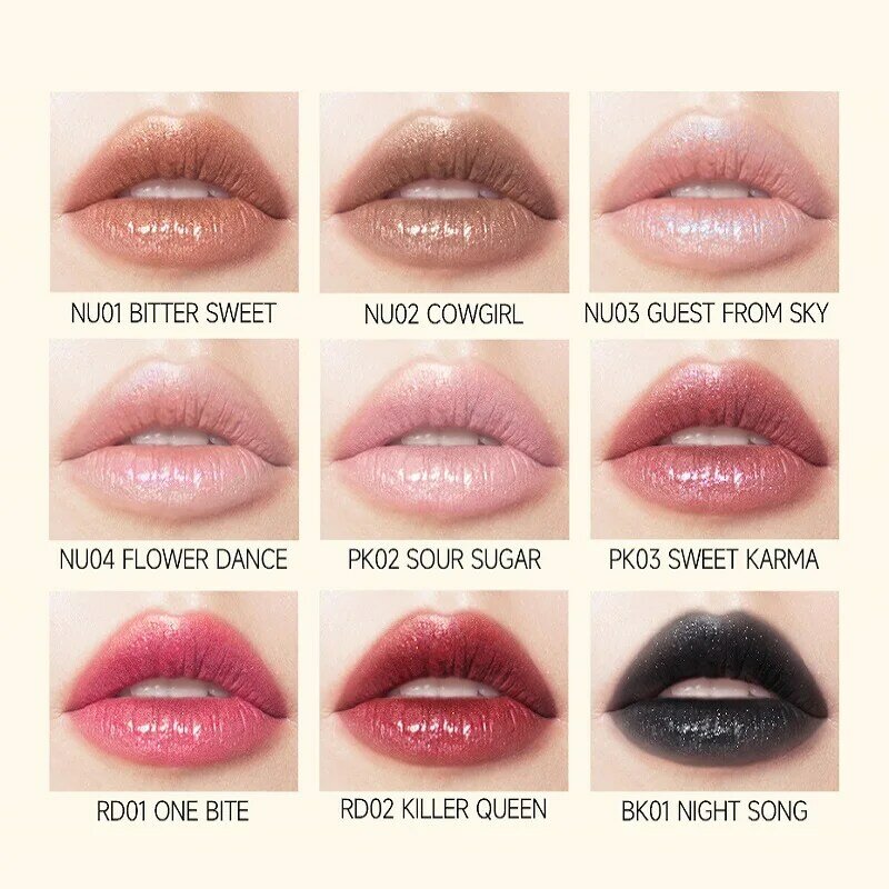 FOCALLURE Lip Balm Glitter 8 warna kilau bibir pemadat bibir lipstik pelembap tahan lama tahan air perawatan bibir kosmetik rias
