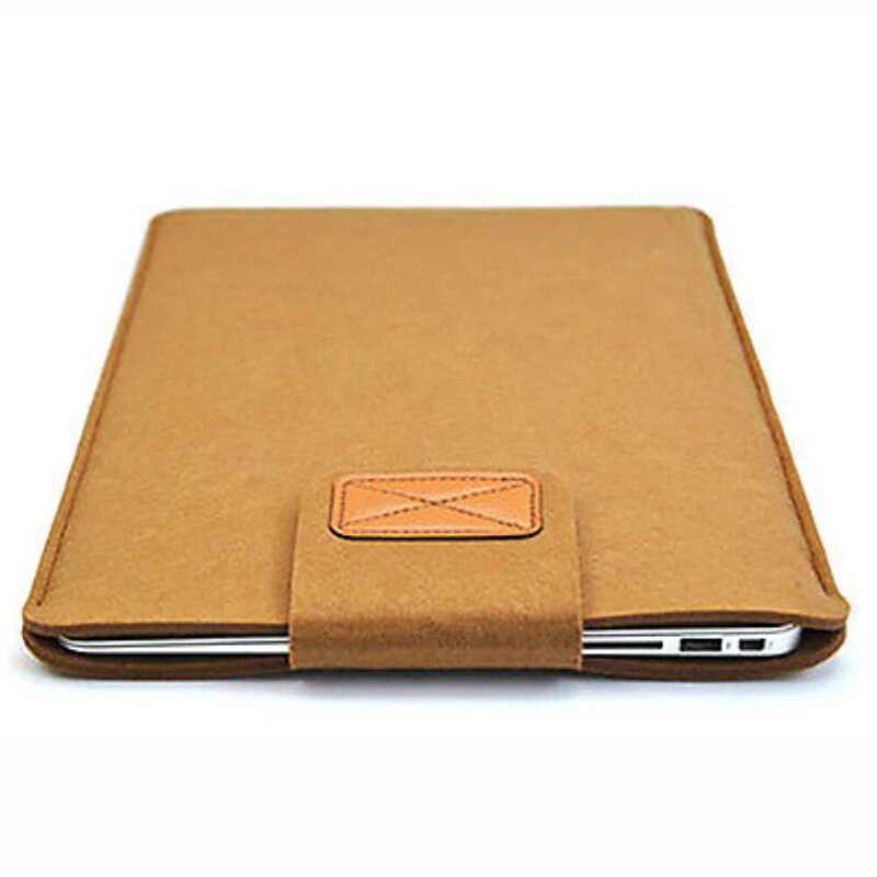 กระเป๋าเก็บแท็บเล็ตสีทึบแขนกระเป๋าครอบ casing Tablet บางสำหรับ MacBook Air Pro 11ขนาด13 15นิ้ว
