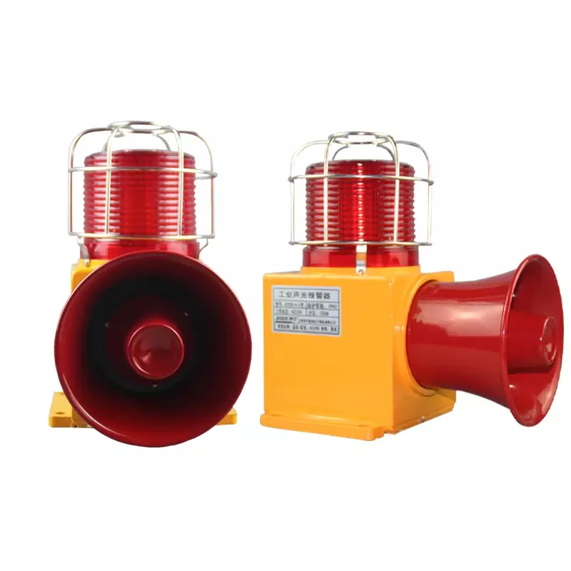 Factory direct supplyK220V-A-L DC AC 24V 36V 380V security a-l-a-r-m system electric horn with light  led warning