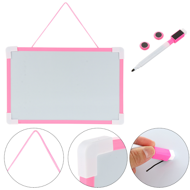 Small Dry Erase Whiteboard, Magnetic White Board with Marker, Magnetic Hanging Whiteboard Portable Mini Double Sided White Board