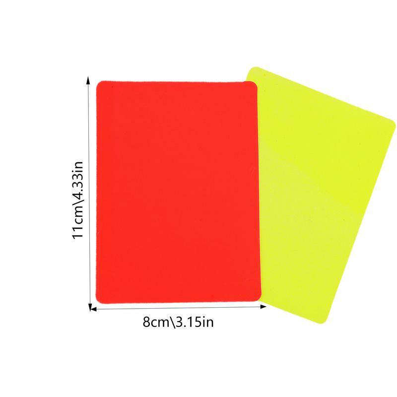 2PCS Football Soccer Referee Card Sets Warning Referee Red and Yellow Cards with Wallet Score Sheets Notebook Judge Accessories