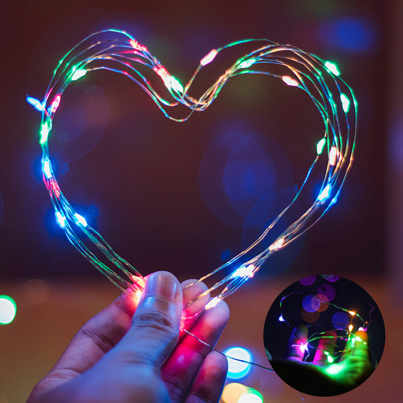 Guirlande lumineuse étanche à lumière LED scintillante, 3,3 pieds, 10 lumières féeriques, lampes décoratives à piles, bricolage, artisanat en cuivre