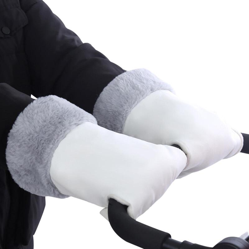 Anti Freeze Stroller Gloves Warm Portable Easy to Use Universal Pushchair Mittens Hand Muffs for Pet Gears Shopping Cart Handle