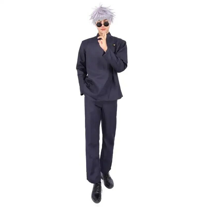 WENAM Gojo Satoru Cosplay Uniforme para homens e mulheres, tecido elástico, vestido sexy roxo com óculos, trajes de Halloween