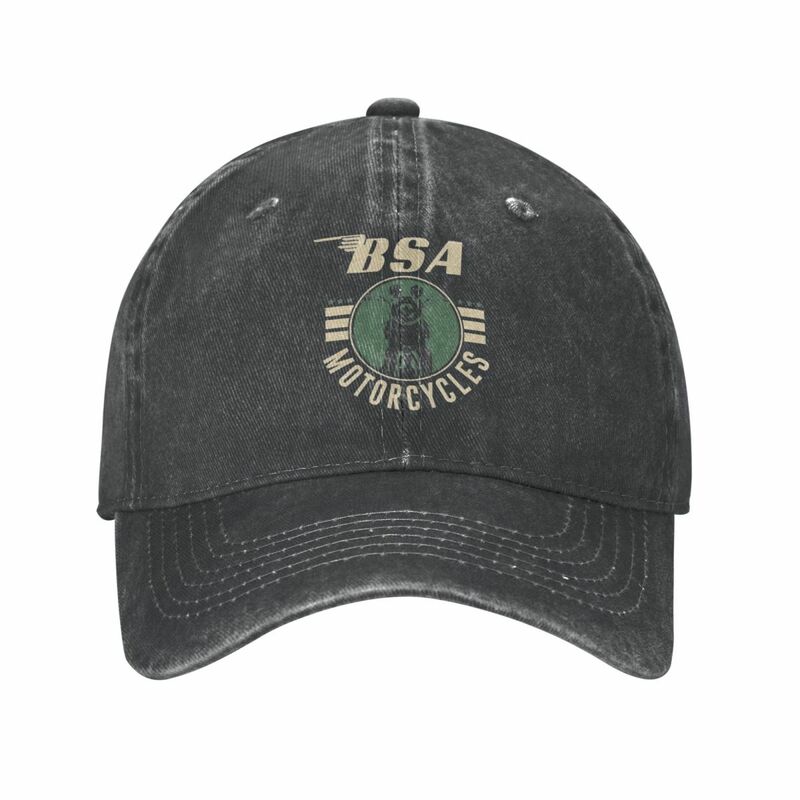 قبعات بيسبول BSA للدراجات النارية للرجال والنساء ، دينيم عتيق مضطرب ، قبعة شمس ، أنشطة خارجية