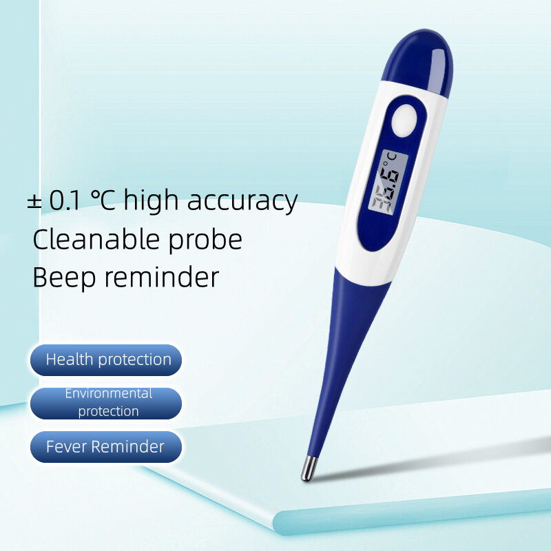 Portable Thermometer for Fever Digital Basal Body Thermometer Oral Underarm Temperature measuring  LCD Waterproof High Accuracy