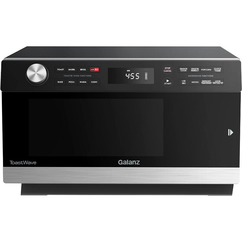 Galanz GTWHG12S1SA10 4-in-1 ToastWave with TotalFry 360, Convection, Microwave, Toaster Oven, Air Fryer, 1000W,1.2 Cu.Ft